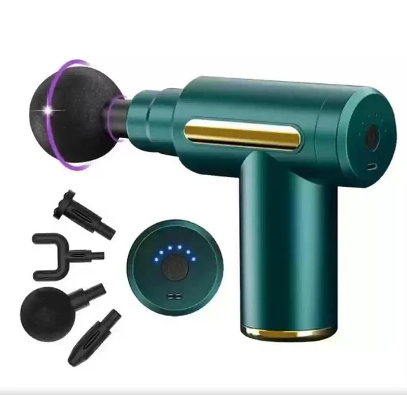 Zhltools 4 Masaj Başlıklı Titreşimli Şarj Edilebilir Küçük Masaj Aleti – Masaj Tabancası