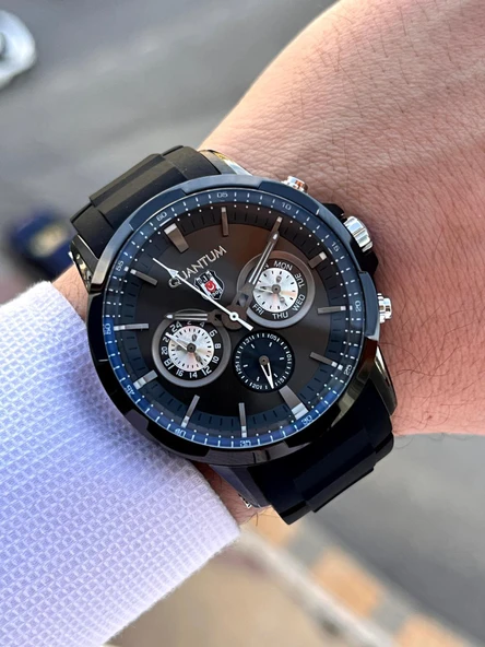 Quantum Beşiktaş Lisanslı İç Fonksiyonları Aktif 10 Atm Silikon Kordon Taraftar Kol Saat BJK1903.661 - Resim 2