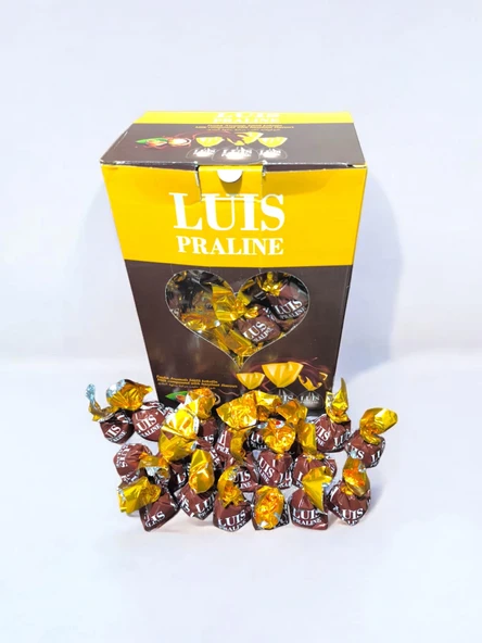 Luis Praline Fındık Aromalı Sütlü Kokolin Çikolatalı Şeker 2 Kg