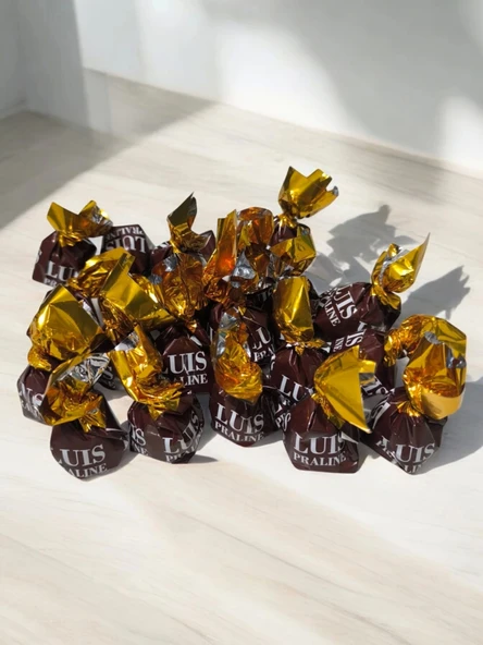 Luis Praline Fındık Aromalı Sütlü Kokolin Çikolatalı Şeker 2 Kg - 2