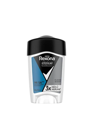 REXONA MEN CLİNİCAL PROTECTİON ERKEK STİCK DEODORANT CLEAN SCENT 3X GÜÇLÜ KORUMA 45 ML - 2