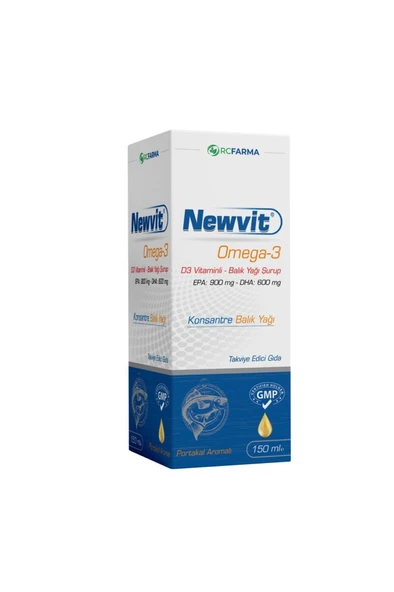 Newvit Omega-3 D3 Vitaminli Şurup 150 ml Yeni Ambalaj