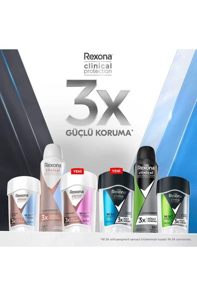 REXONA MEN CLİNİCAL PROTECTİON ERKEK STİCK DEODORANT CLEAN SCENT 3X GÜÇLÜ KORUMA 45 ML - 7