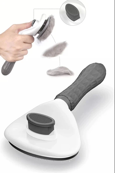 Tilbe Home Otomatik Temizlenen Tuşlu Evcil Hayvan Fırçası Kedi Köpek Tarağı Kıl Tüy Toplama Tiftik Masaj Aleti