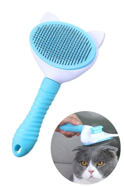 Tilbe Home Kedi Fırça ve Tarağı Kıl Tüy Toplama Basmalı Tiftik Kedi Köpek Evcil Hayvan Temizleme Masaj Aleti - 3