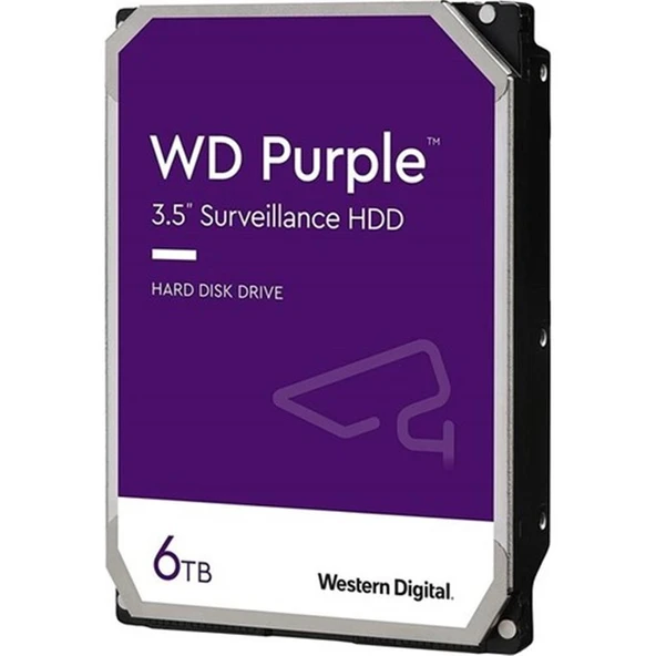 Wd 6TB Purple 3.5" 256MB Sata 6GB-s 7-24WD64PURZ Güvenlik Disk - 1
