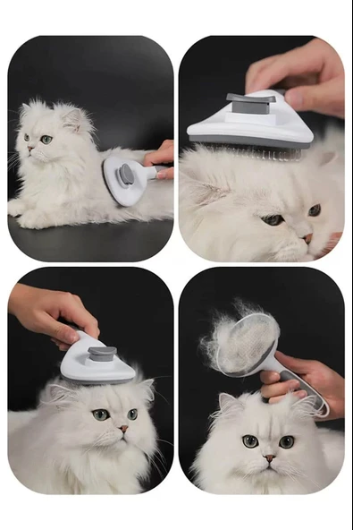 Tilbe Home Otomatik Temizlenen Tuşlu Evcil Hayvan Fırçası Kedi Köpek Tarağı Kıl Tüy Toplama Tiftik Masaj Aleti - 3