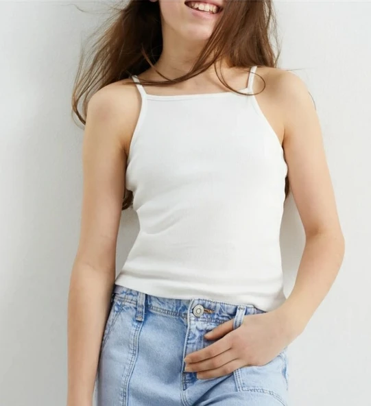 Kelebekli Taşlı Kız Çocuk Crop Set - 2