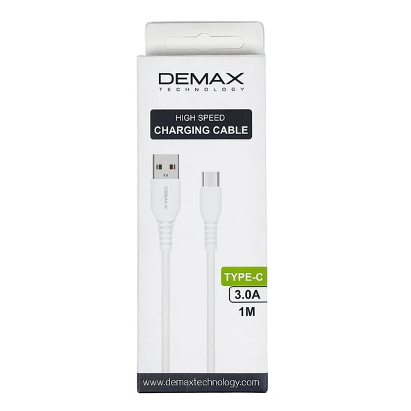 Demax D1 Type-C 1 Metre 3.0A Şarj Kablosu ürün görseli
