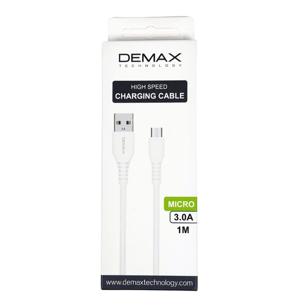 Demax D2 Micro 1 Metre 3.0A Şarj Kablosu - 1