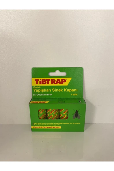 Tibtrap Yapışkan Karasinek Tuzağı Sinek Bandı 1 Kutu(4'LÜ CAPSÜL)