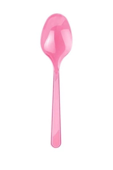 ROLLUP KAŞIK PLASTİK PEMBE 25 Lİ