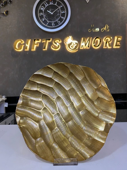 ANTİK GOLD TABAK 30*30*3 CM - 4