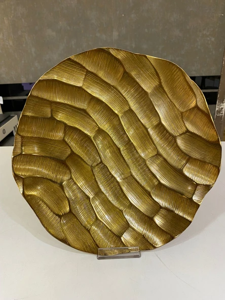 ANTİK GOLD TABAK 30*30*3 CM - 3