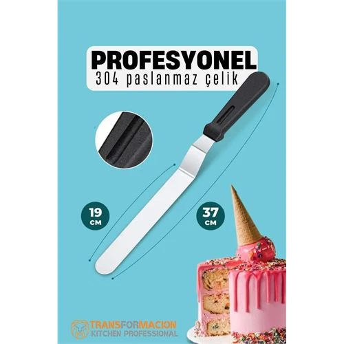 Modacar Pasta Spatulası Profesyonel 304 Paslanmaz Çelik 37 Cm ürün görseli 1