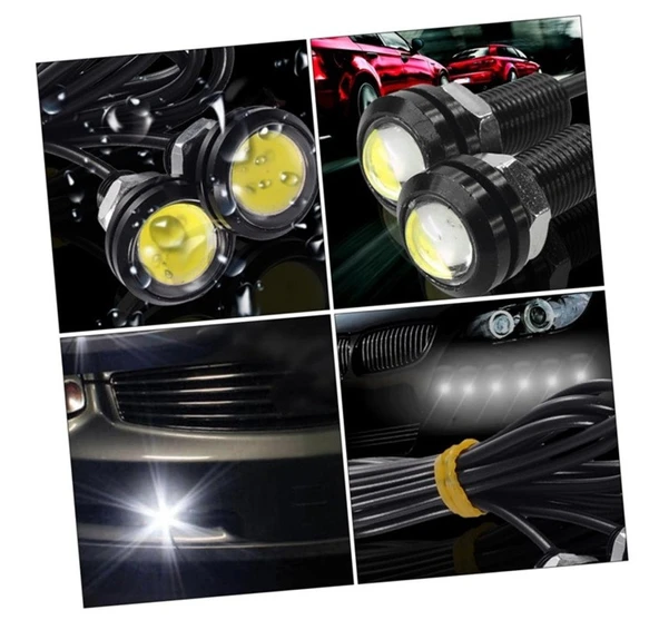 2 Adet Ayna Altı Lamba Kartal Göz Gündüz Ledi Yeşil - Resim 6