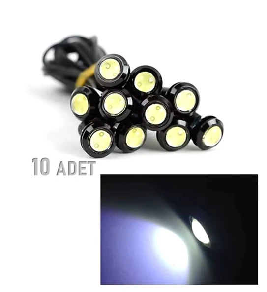 10 Adet Ayna Altı Lamba Kartal Göz Gündüz Ledi Beyaz ürün görseli