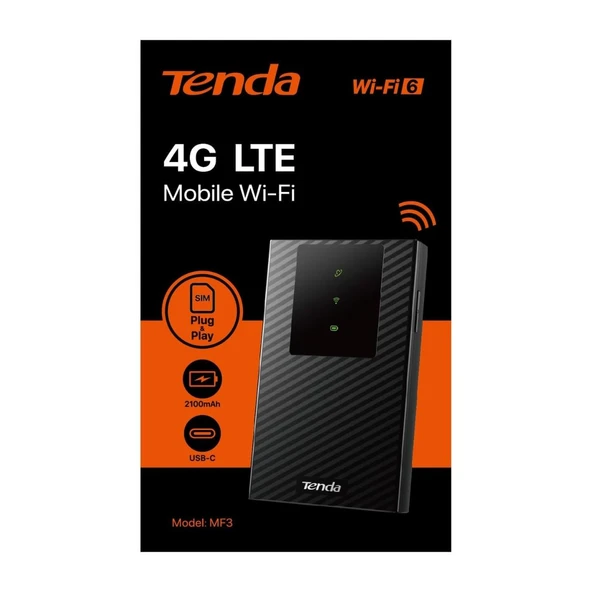Tenda MF3 3G/4G LTE 286MBPS Mobil WİFİ6 USB-C Sim Kartlı Taşınabilir Modem - 6