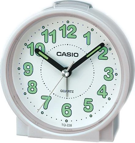 CASIO TQ-228-7DF ALARMLI BEYAZ ÇALAR MASA SAATİ