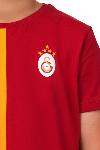 Galatasaray Orijinal 5 Yıldız Parçalı Çocuk T-shırt - 3