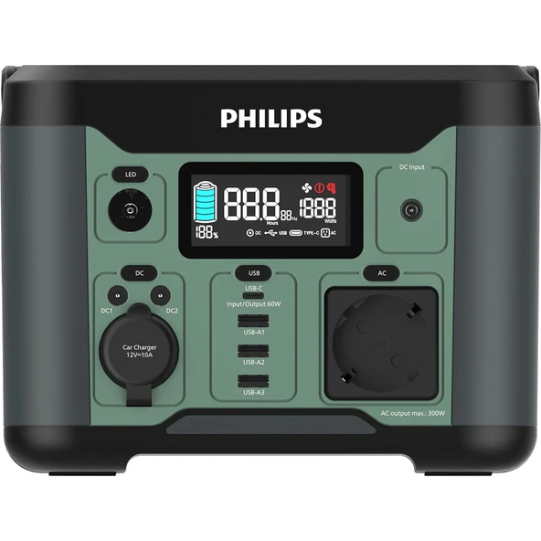 DLP8091CB Siyah Ac Dc Çıkışlı Taşınabilir Güç Kaynağı 300W - 3