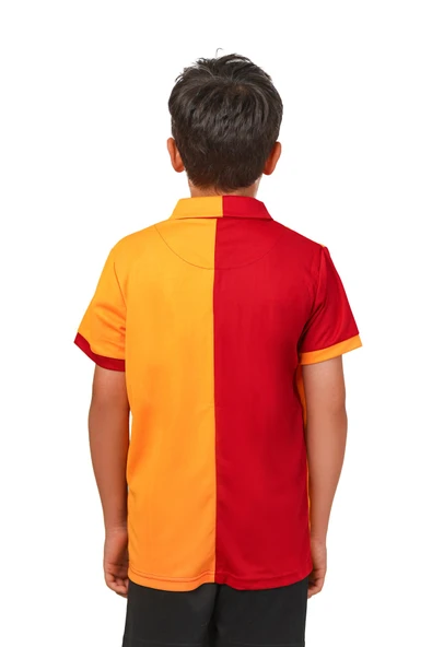 Galatasaray Lisanslı 5 Yıldız Polo Yaka Çocuk Forma T-Shirt - 4