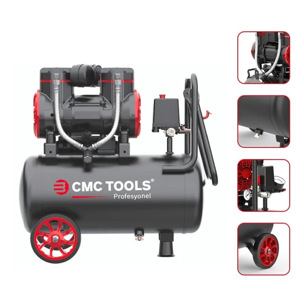 24 Litre Sessiz Yağsız Hava Kompresörü 2 Hp - 6