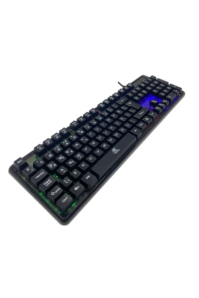 Kbl707 Mekanik Hisli Rgb Led Arka Işıklı Şeffaf Gaming Oyuncu Klavye - Dka010 - 2