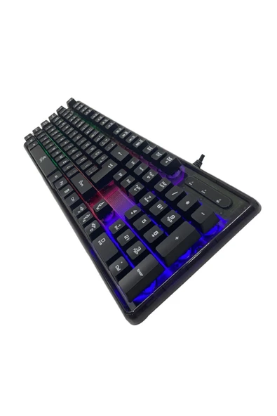 Kbl707 Mekanik Hisli Rgb Led Arka Işıklı Şeffaf Gaming Oyuncu Klavye - Dka010 - 3