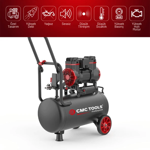 24 Litre Sessiz Yağsız Hava Kompresörü 2 Hp - 2