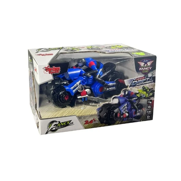 Uzaktan Kumandalı Full Fonksiyon 2.4G Şarjlı 1:10 Drift Motosiklet - 5