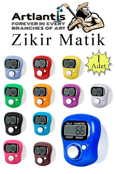 Zikirmatik 1 Adet Hediyelik Dua Tespihat Sayacı Tesbih Pilli Lcd Ekranlı Parmak Yüzük Zikir Matik