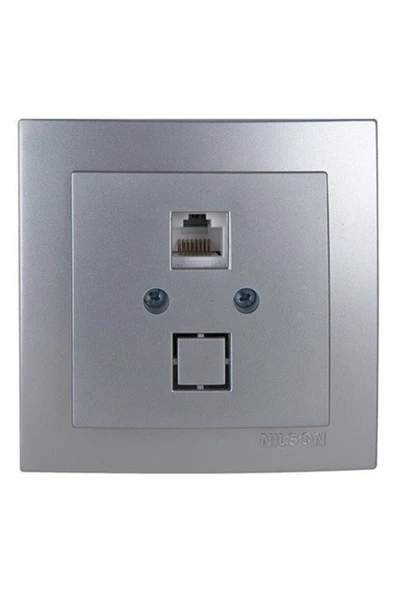 Touran Gümüş Nümeris Telefon Prizi Rj45 Cat3 24130462