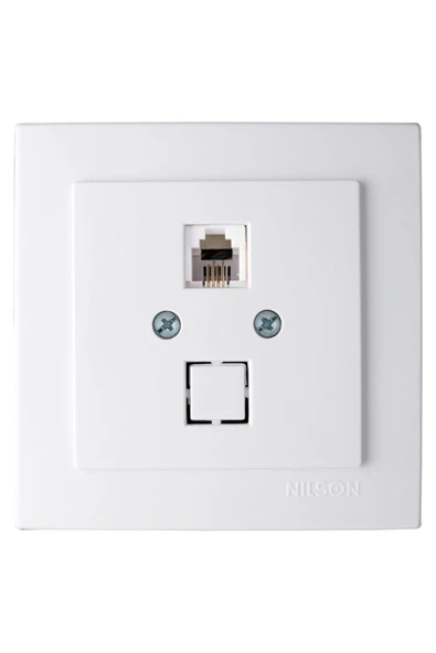 Touran Beyaz Numeris Telefon Prizi Rj 45 Cat 3 Mek