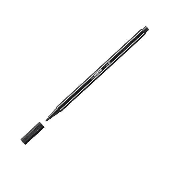 Stabilo Keçe Uçlu Boya Kalemi 1 MM Siyah 68/46 (10 lu)