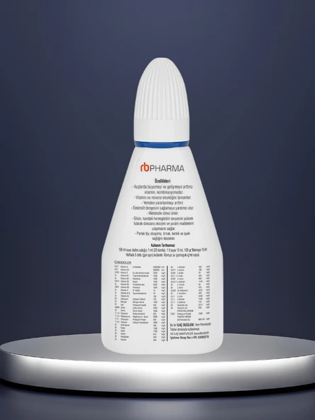 Kuşlar Için Multi Vitamin Ve Kuş Vitamini , Muhabbet Kuşu , Papağan.Güvercin Ve Kanarya 25 ml - 2
