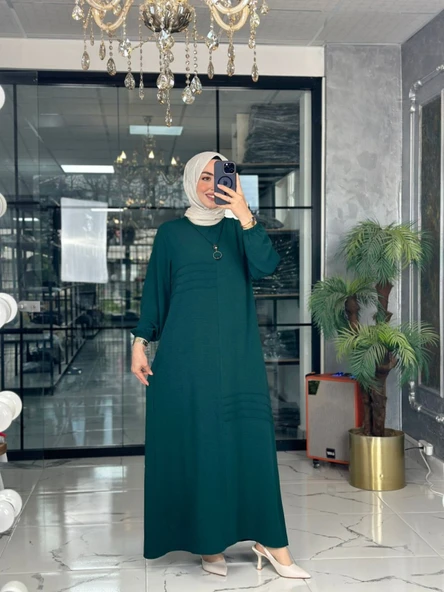 Yıldız Elbise-Haki Haki - 3