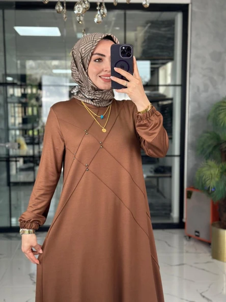 Mariye Elbise-Kahverengi Kahverengi ürün görseli 1