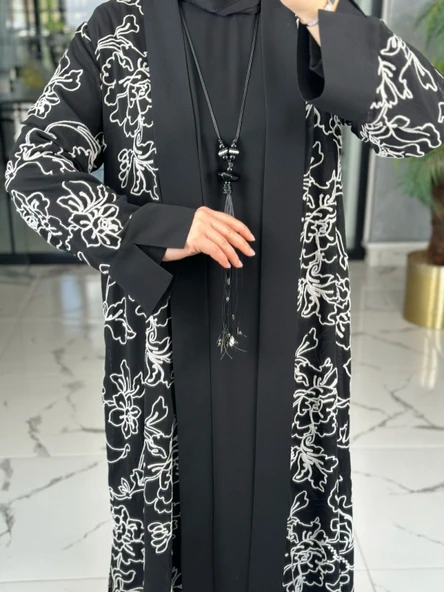 Karmen 2li Abaya-Siyah Siyah