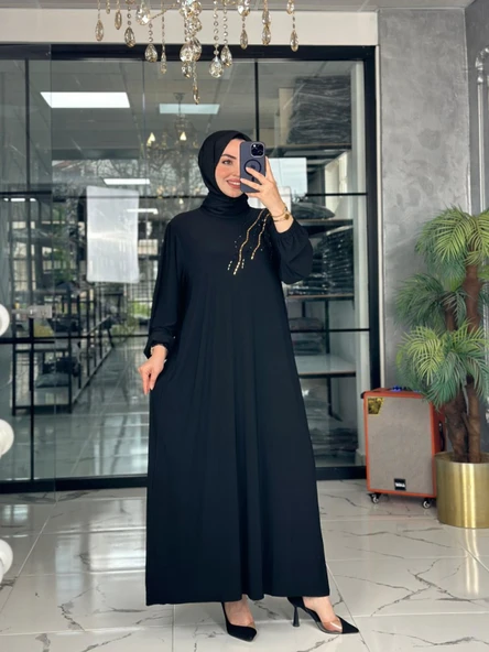 Serpil Elbise-Siyah Siyah ürün görseli 1