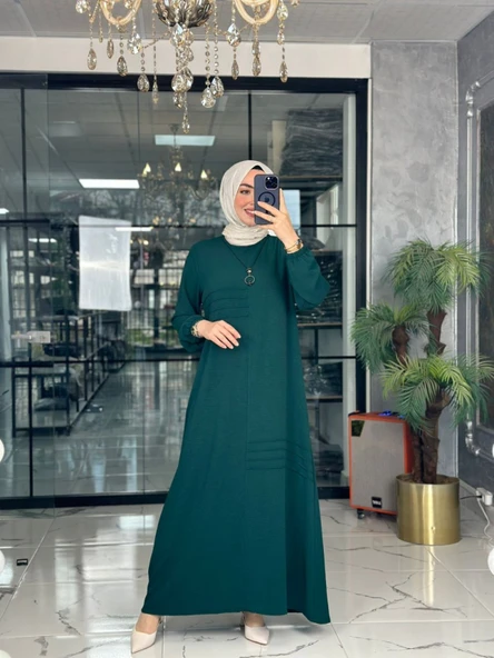 Yıldız Elbise-Haki Haki - 4