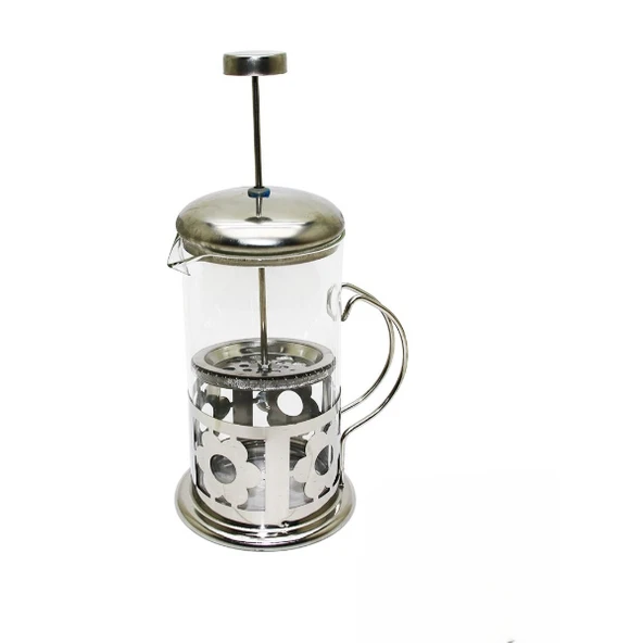 Çelik Kulplu Cam French Press - 350 ml - 2