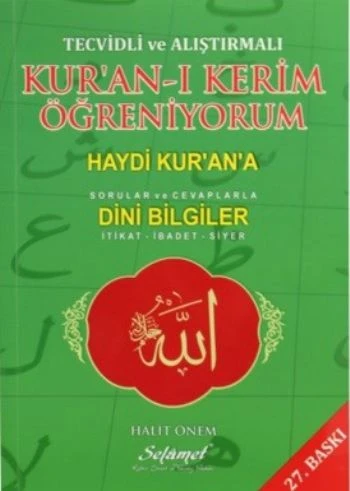 Tecvidli ve Alıştırmalı Kur'an-ı Kerim Öğreniyorum  Haydi Kur'an'a (Sorular ve Cevaplarla) - Din