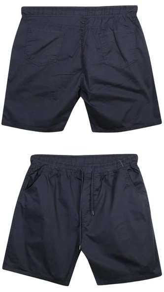 Likralı Büyük Beden 120 - 157 Kilo Arası İçin Uygun Bedenli Erkek Bağcıklı Gabardin Şort - 10