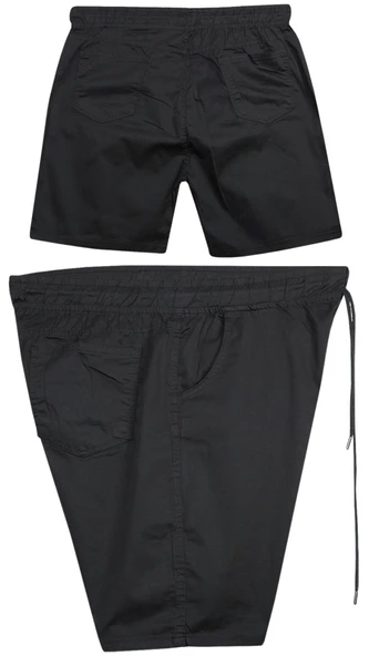 Likralı Büyük Beden 120 - 157 Kilo Arası İçin Uygun Bedenli Erkek Bağcıklı Gabardin Şort - 9