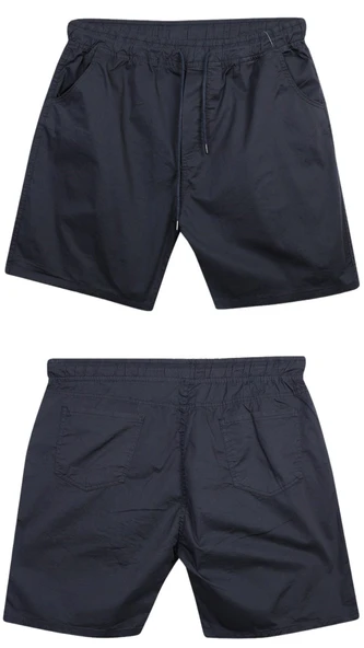 Likralı Büyük Beden 120 - 157 Kilo Arası İçin Uygun Bedenli Erkek Bağcıklı Gabardin Şort - 3