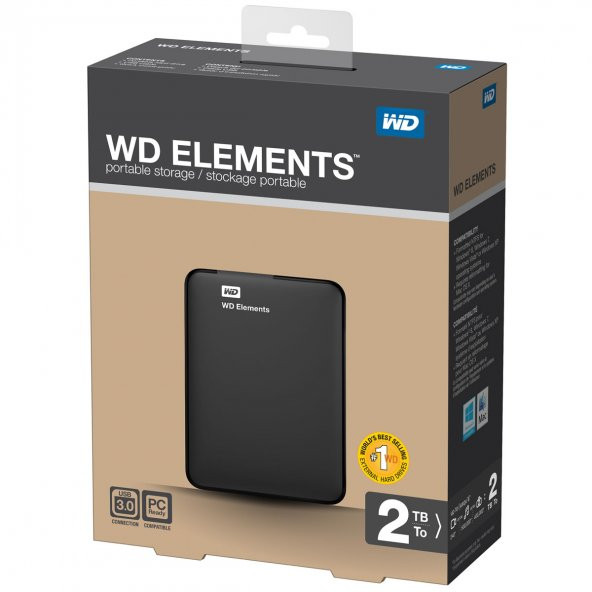 WD 2.5 2TB USB 3.0 Siyah Taşınabilir Disk WDBU6Y0020BBK