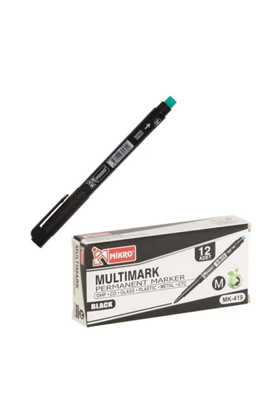 Mikro CD Kalemi Permanent M Seri Siyah (12li) MK 419 ürün görseli