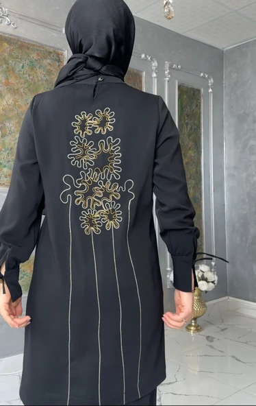 Hilal Pantolon Takım-Siyah Siyah - Resim 2