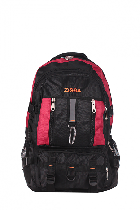 Zigga 07080 Kırmızı Laptop Bölmeli Dağcı Kamp Sırt Çantası
